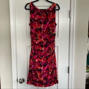 Lauren by Ralph Lauren Size 16 Multicolor abstract floral ponte sheath dress